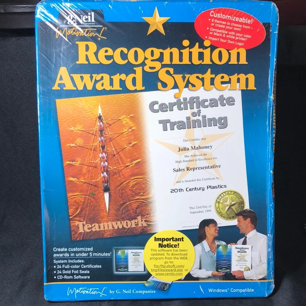 Recognition Award System - Gold and Blue